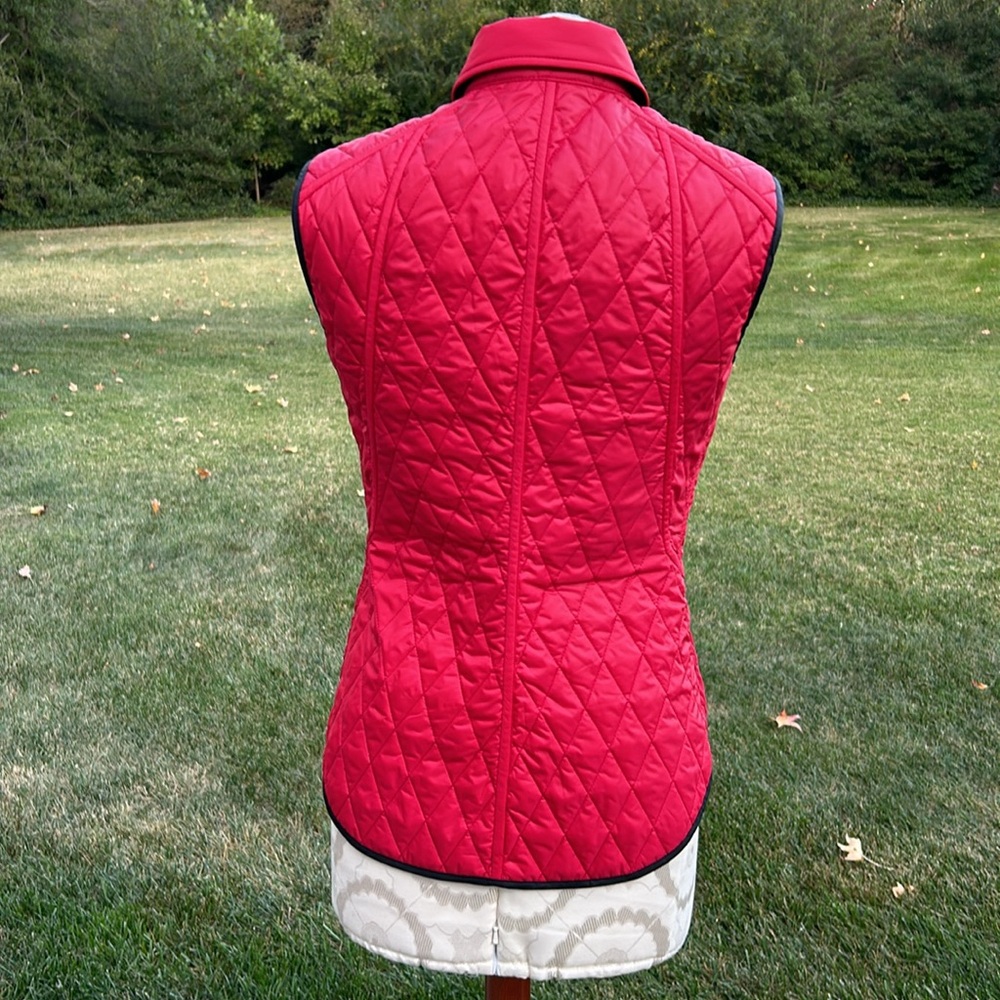 NWT Reversible Red to Black Carlisle Per Se Venom Cherry Red Quilted Vest - Picture 3 of 15